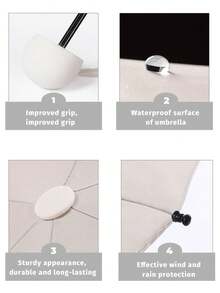 BAODINI Travel Essential Mini Umbrella With Storage Pouch, Compact Portable UV Protection Lightweight Pocket Umbrella, Manual Open/Close, Suitable For Men And Women, Vacation, Beach, Travel Necessity, Also Can Be Used As Room Decor, Men Can Put In Handbag Or Backpack - A - View 9