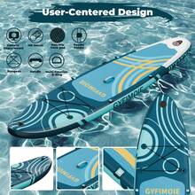 335cm Stand Up Paddle Board With All Accessories Kits, Premium Inflatable SUP Paddleboard With Hand Pump,Backpack,Non-Slip Deck For Adults & Youth Of All Levels - Mint Green - View 3