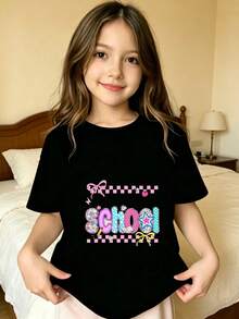 Last Day Of School Girls' T-Shirt - 黑色 - 查看 1