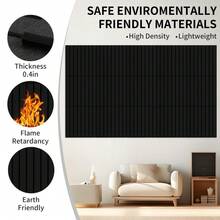 18 Pack Acoustic Panels 12x12x0.35 In Fireproof Sound Dampening Wall Panels With Hook And Loop For Studio Theater - Black - View 6