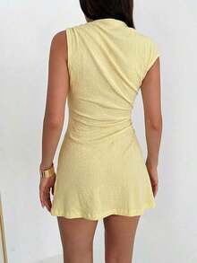 Women Midi Dresses - Kuning muda 4 - View 2