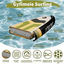 335cm Stand Up Paddle Board With All Accessories Kits, Premium Inflatable SUP Paddleboard With Hand Pump,Backpack,Non-Slip Deck For Adults & Youth Of All Levels - Yellow - View 2