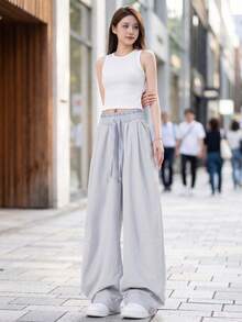 Women Pants - White-gray - View 5