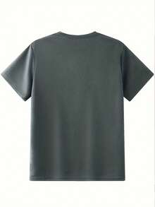 Easy But Not Simple | Short-Sleeved T-Shirts With Custom Print, Basic Design, Hanging Detail For Display, Stretchy And Comfortable, Easy To Handle For Travel And Commuting, Round Neck Suitable For Gym And Running. - 深灰色 - 查看 2