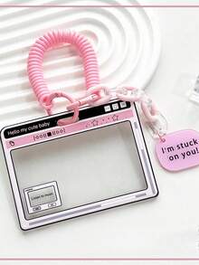 1PC Cute Transparent Card Cover Bus Metro Card Protective Cover Campus Transparent Student School Card Protective Cover - Multicolor - View 7