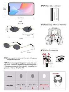 1 par de gafas de moda con montura de metal y lentes tintados para la vida diaria, estilo vintage, ideales como regalo para mujer, gafas de sol de verano, gafas de sol para playa, accesorios escolares y de playa para mujer, gafas de sol básicas que combinan con suéteres, jeans, pantalones deportivos, sudaderas con capucha, chaquetas, vestidos y camisas de manga larga, gafas de sol elegantes y a la moda, ideales para salidas familiares, viajes, vacaciones y días de descanso. - Negro - Ver 7