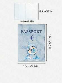 1个海豚及字母A-Z印花护照套，PU皮革旅行护照夹，海洋主题字母设计，防水证件及护照保护套，轻便旅行钱包，可存放护照、身份证及登机牌，是度假、商务旅行、海滩旅行及日常使用的理想之选，也是夏季假期、生日及旅行礼物的完美之选，多功能用途，可用作护照套、旅行证件夹、身份证套及旅行配件。 - 彩色 - 查看 11