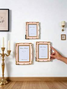 Vintage European Style Gold Curved Picture Frame, Decorative Photo Frame, Suitable For Home Decor And Photo Display, Ideal Gift For Birthday, Party, Anniversary, Graduation And Other Occasions - Gold-rimmed Photo Frame - View 4