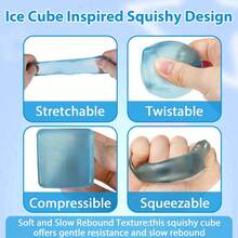 Giant Squeeze Toy, Super Stretchy Stress Relief Toy, Soft & Compressible Relaxation Toy, Helps Relieve Anxiety. Portable Hand Exercise Toy For Office/Classroom, Also A Fun & Unique Gift For Teens, Adults & Kids (Random Packaging Bag Included) - Multicolor - View 4