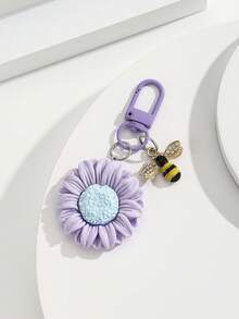 New Arrival Handmade DIY Cute Resin Bee & Sunflower Pendant, Daisy Bee Keychain Charm, Creative Gift For Lover, Friend, Girlfriend, Holiday, Souvenir, Mobile Phone, Car Accessories - Multicolor - View 17