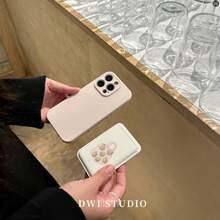 1 pieza Lindo soporte adhesivo para tarjetas de teléfono con diseño de bolsa de malla en forma de pera verde, cartera de bolsillo autoadhesiva de cuero PU sintético con ranura para tarjetas para la parte posterior del teléfono - Multicolor - Ver 4