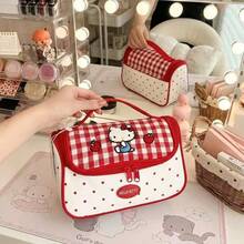 SANRIO 官方授權三麗鷗系列紅蘋果 Hello Kitty 化妝包，可愛刺繡圖案，精湛工藝，大容量收納袋，多款可選 - 查看 13