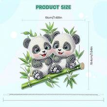 2D Flat Panda Diamond Painting Art Hanging Set, 5D Special Shape Diamond Painting Art Set, Suitable For Adult Beginners, Animal Diamond Painting Gem Art Home Decor - A - View 5