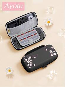 Ayotu 相容於 Switch/Switch OLED/Switch Lite 櫻花樹圖案遊戲主機外殼與配件，套裝包含保護殼、收納袋、底座外殼、手把保護套以及其他款式的配件可供選擇。 - 彩色 - 查看 15