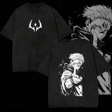 Camisetas de hombre de algodón, album del Mundial 2026, , camiseta vintage lavada de corte holgado – : Execution x The Culling Game, camiseta gráfica de anime, ropa de calle retro, top casual unisex, camiseta de algodón suave con lavado ácido, regalo para fans de JJK, Mundial 2026 cruz azul - Negro - Ver 1