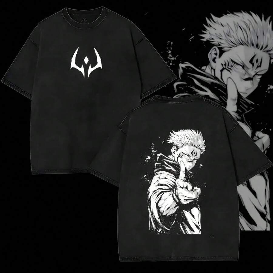Camisetas de hombre de algodón, album del Mundial 2026, , camiseta vintage lavada de corte holgado – : Execution x The Culling Game, camiseta gráfica de anime, ropa de calle retro, top casual unisex, camiseta de algodón suave con lavado ácido, regalo para fans de JJK, Mundial 2026 cruz azul - Negro - Ver 1