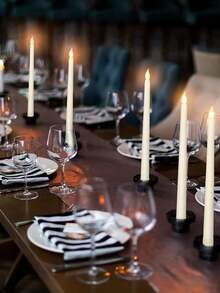 6入白色LED蠟燭 無焰錐形LED蠟燭 電池驅動 電子蠟燭/婚禮裝飾/熱銷創意LED電子蠟燭 可調光/無煙 適用於生日婚禮派對裝飾 婚禮佈置 派對 浪漫氛圍燈 浪漫星空萬聖節裝飾 - 白色 - 查看 6