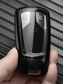 1pc TPU Material Car Key Protective Cover, Custom Fit Key Shell, Compatible With Audi A4 B9 A5 A6 8S 8W Q5 Q7 4M S5 S7 TT Models - A - View 2