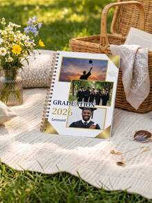 1PC Personalized Graduation Spiral Notebook With Custom Name - Perfect Memory Keepsake Journal For Class Of 2026, Ideal Student Back-To-School Gift, Premium School Supplies, 14.3x20.7cm Elegant Notebook Diary For Celebrating Academic Achievement - Multicolor - View 7