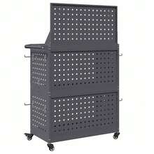 Carrello per Attrezzi con ruota Antracite 65 x 35 x 111 cm - A - Visualizzare 7