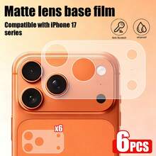Yezodawee 6pcs 9H Nano Matte Lens Base Protector Film For IPhone 17 Pro Max/Pro/Air/17 Series - Anti-Fingerprint/Anti-Glare/Anti-Scratch, Precision Cut, Bubble-Free, Easy Installation, Compatible With Phone Case, Supports Wireless Charging, Anti-Yellowing, High-Definition Transparent, Durable Minimalist Camera Protection - 6pcs - View 9