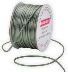 2mm Champagne Braided Silk Cord For Macrame, Jewelry Making, And DIY Crafts - 55 Yards - Black - View 20
