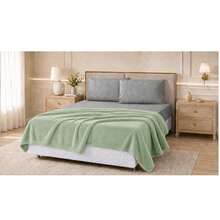 Microfiber Fleece Blanket, 180 Thread Count, Ultra Soft, 1 Piece, Velvety Touch, Single, Double, Queen - 薄荷綠 - 查看 4