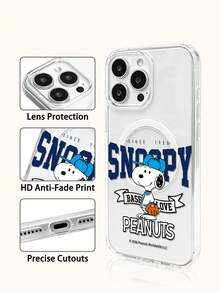 Miniso Snoopy 手機殼輕量防滑防震，適合夏季卡通動漫手機殼，相容於 iPhone 17 17Air 17pro 17promax 11 12 13 15 16pro 16promax 14Plus 15Plus 16Plus 15pro 16promax XR。可作為節日禮物送給朋友和家人，手機殼以盒子包裝。 - 無色 - 查看 3