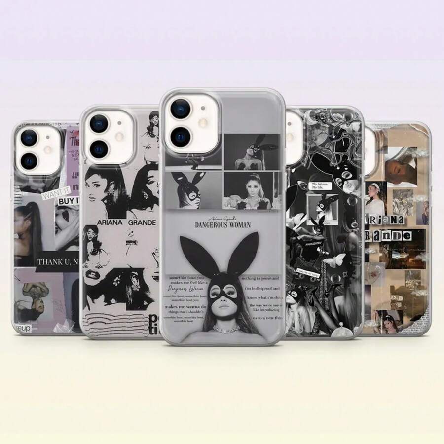 2026 A-Riana G-Rande Phone Case Thank U Next Singer Black & White Bunny Mask Collage Phone Case - Aesthetic Singer Cover Monochrome Pop Artist Collage Phone Case - Grunge Style Protector "Dangerous Woman" Quote Phone Case - Vintage Music Vibe Arianas Grande Bunny Ear Mask Art Phone Case Luxury Unique Fashion Phone Case, Fast Local Warehouse Shipping, Cute Funny Cartoon Pattern Full Shockproof Cover Compatible With IPhone 17 16 15 14 13 12 11 7 8 Plus X XS Air Pro Pro Max Galaxy S21 S22 S23 S24 S25 S26 Plus FE, Galaxy A05/A13/A14/A15/A16/A54/A35/A55/A56 Unisex Anti-Fingerprint Durable Gift Case - 5 - 查看 1