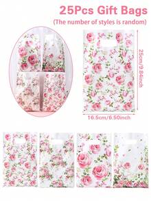 50 piezas Bolsas de regalo con rosas rosadas, bolsas de embalaje de regalo con flores de primavera, bolsas de recuerdo para fiestas de cumpleaños, bolsas de caramelos, bolsas de embalaje de regalo con tema vintage para fiestas, suministros para fiestas con tema floral, decoración de boda, bolsas de recuerdo para baby shower, bolsas de caramelos, decoración de rosas vintage, recuerdos para fiestas de cumpleaños de niñas, regalos de cumpleaños para damas - rosas rosadas - Ver 13