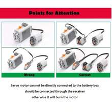 MOC Power Functions Upgrade M L XL Servo Motor Remote Control Battery Box Switch 8293 8883 Building Blocks Technic Parts - 紅外線調速 - 查看 3