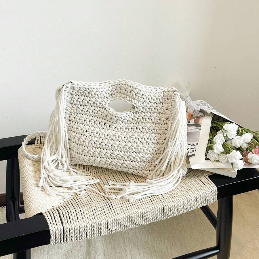 1pc Women's Nylon Square Shoulder Bag, Adjustable Strap, Scratch-Resistant And Durable, Suitable For Passport, Wallet, ID Card, Credit Card, Lightweight And Fashionable High-End, Suitable For Shopping, Commuting, Work, Dating, Daily Outing, Minimalist Retro Solid Color - Multicolor - View 1