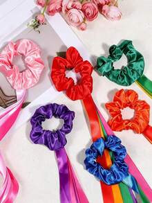 6/3/1 pezzo Nastro da danza arcobaleno, Bastone da danza elastico per lezioni di musica, Scrunchies colorati per capelli, Elastici per capelli, Accessorio da danza con nappa ritmica portatile, Nastro da danza ginnica, Bracciale da danza, Bracciale da danza portatile multicolore, Nastro da danza ginnica - multicolore - Visualizzare 6