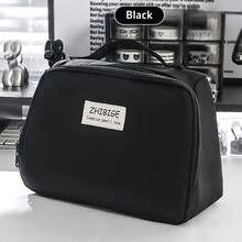 1pc Vertical Standing Pencil Bag, Minimalist Stationery Pouch, High-Aesthetic Storage Pencil Case, Large Capacity, Mori Style, Suitable For School, Study And Office Storage, Back To School - Pencil Case - View 10