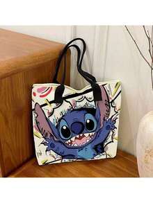 Lilo & Stitch 大容量可水洗斜背包、手提包、帆布包、托特包、史迪仔包，中性日常包，適合學校、辦公室、旅行和購物，可作為禮物、日常配件或穿搭配件 - A - 查看 4