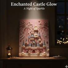 DIY 3D Set, Castle Fireworks Pattern, Faux Pearl Handicrafts, Suitable For Adults And Beginners, Home Wall Decor. Heart, Fireworks, Seascape, Full Diamond Round Acrylic Cross Stitch Mosaic Art Painting, Perfect Home And Office Decoration Gift - Sets - View 3