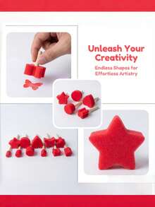11pcs Sponge Brush Set, Includes Round, Flower, Star And Other Sponge Brushes, Acrylic Painting Tools, Suitable For Art Class, Crafting, Multiple Style Art Sponges - Painting Sponge - View 3