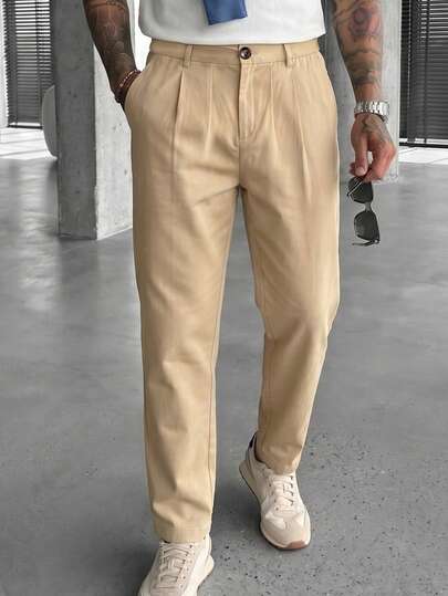 glestore Men's Vintage-Style, Preppy-Style, 100% Cotton Colored Jeans; Solid-Color Straight-Leg Men's Pants; Versatile Casual Style; Suitable For All Seasons