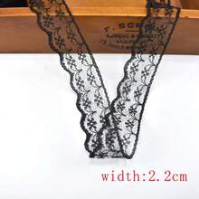 6 Rolls Black Lace Ribbon Set 10M Floral Embroidery Lace Trim For Sewing DIY Craft Gothic Lingerie Dress Decoration Gift Wrapping Fabric Accessories - A-black - View 12