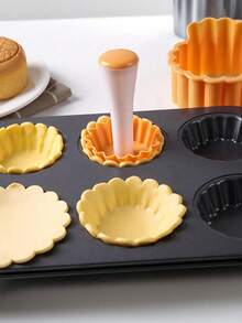 1 Set Plastic Baking Mold Tools, Suitable For Making Mini Tart Shells, Pastries, Cheesecakes, Mini Pies And Desserts - Multicolor - View 4