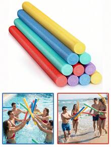 6pcs/1pc Multicolor Solid Foam Pool Floats Soft Flexible Buoyancy Sticks For Swimming Floating Pool Accessories Adult Pool Noodle - Multicolor - View 3