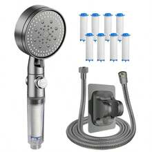 5-Mode Filtered Pet Shower Head With Stop Button - Universal Handheld Sprayer For Dog And Cat Bathing, Bathroom And RV Use, Complete Set Includes Wall Mount Bracket And Hose - Multicolor - View 9