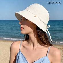 1pc Summer Sun Hats For Women, Outdoor UV Protection Hats,Hats For Women,Gorras Para Mujer,Beach Hat,Bucket Hat - 白色 - 查看 11