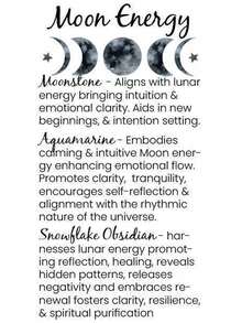 Handmade Moon Energy Bracelet With Natural Snowflake Obsidian And Adventure Stone, Can Heal And Relieve Stress, Balance Emotions. This Is A Perfect Gift For Women's Daily Wear. - Silver - View 5
