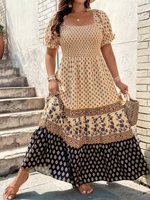 Plus Size - Plus Size - Women's Dress With Fitted Waist - Pale Yellow - View 2