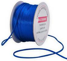 2mm Champagne Braided Silk Cord For Macrame, Jewelry Making, And DIY Crafts - 55 Yards - Black - View 22