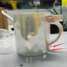 1pc Creative Pearl Glaze Bow Tie Mug, High-Quality Couple Cup, Ceramic Mug (Please Refer To Image 7 For Bulk Order) - Multicolor - View 7