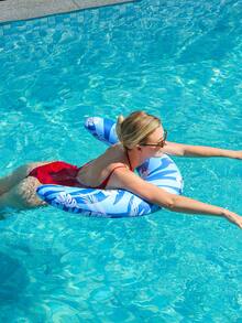 Inflatable Semi-Circular Water Hammock, Water Lounger, Adult Inflatable Float, Foldable Float, Raft (Random Color And Style) - Multicolor - View 6