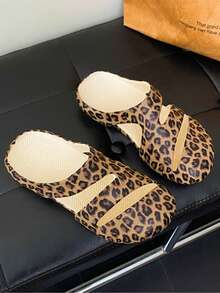 Women Slides - Leopard Print - View 2