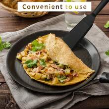 Set di 2 spatole in silicone, resistenti al calore fino a 230 °C, antiaderenti, ideali per cucinare padelle, uova, bistecche e pancake. - nero - Visualizzare 4